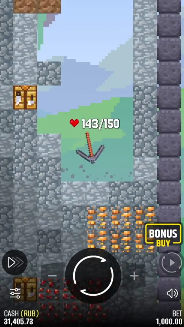 Каменная кирка демо Falling Pickaxe, 143 из 150